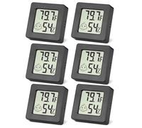 Mini Higrómetro Termómetro Interior, Monitor Temperatura Humedad Medidor Digitales, Medidor Temperatura y Humedad para Casa, Habitación de Bebé, Invernadero, Negro