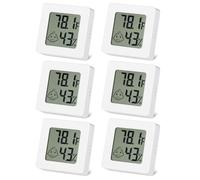 Mini Higrómetro Termómetro Interior, Monitor Temperatura Humedad Medidor Digitales, Medidor Temperatura y Humedad para Casa, Habitación de Bebé, Invernadero, Blanco