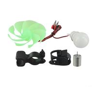 Mini hoja de motor de turbina eólica con bombilla, kit de bricolaje para generador de energía alternativo, salida de 0-22 V CC, material ABS, compatible con Home & Ga