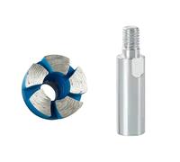 Mini hoja de sierra plana duradera de 1 pulgada, cabezal de molienda plano de diamante para herramienta de amoladora angular, cortador de diamante magma para granito (cabezal de molienda + varilla de