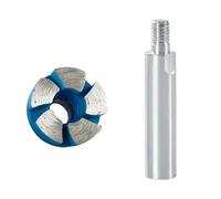 Mini hoja de sierra plana duradera de 1 pulgada, cabezal de molienda plano de diamante para herramienta de amoladora angular, cortador de diamante magma para granito (cabezal de molienda + varilla de