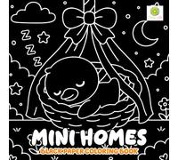 Mini Homes Black Paper Coloring Book: Cozy Tiny Rooms, Cute Interior Corners, and Relaxing Small Space Art on Dark Pages