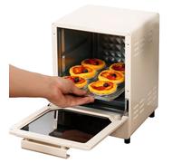 Mini horno de 15l, encimera de 750 W Cooker y parrilla con 70-250 ℃ Temperatura ajustable y temporizador de 60 minutos, freidora de aire de microondas portátil para hornear