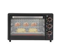 Mini horno de 22 litros con protección contra sobrecalentamiento, horno de pizza, 1000 W, horno eléctrico, incluye plancha y parrilla, equipado con temporizador para hornear pizza, pan y asar a la