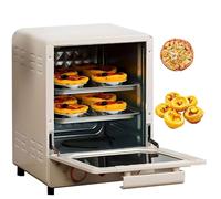Mini horno de convección vertical inteligente de 1300 W y 15 L con temperatura y temporizador ajustables, con rejilla de tres niveles para hornear y cocinar.