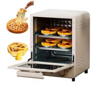 Mini horno de convección vertical inteligente de 15 l con freidora de aire de encimera, temperatura ajustable, temporizador, rejilla para hornear de tres niveles y ventana de vidrio para hor