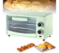 Mini Horno eléctrico de 12 litros, tostadora de encimera de convección multifunción, máquina de Desayuno para Pasteles pequeños, Temperatura Ajustable de 0-230 ℃ y Temporizador de 30 Minutos