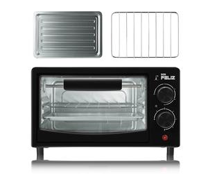 Mini Horno Eléctrico de Sobremesa 12L, Diseño Compacto, 650W, Temperatura Ajustable 0-230°C, Temporizador 60 Min, Ideal para Tostadas, Pan, Pizza y Repostería