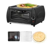 Mini horno eléctrico para pan, pizza, panes planos, ideal para uso doméstico y comercial con placa superior caliente