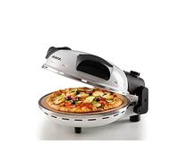 Mini horno para pizza en 4 minutos, 1200 W, 5 niveles temperatura, diámetro 33 cm, regulador de tiempo 30 minutos y temperatura, indicador luminosos encendido/apagado, color White
