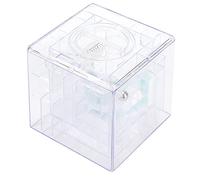 Mini Hucha, Juego de Laberinto, Rompecabezas de Dinero, Innovadoras Cajas de para niños. Monedas en Efectivo (White)