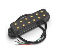 Mini Humbucker ST Single Coil Pickup, tamaño 4, salida de 9K, 12 polos ajustables, multicolor.(Gold Screw Black)