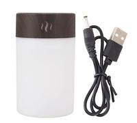 Mini humidificador Humidificador USB portátil Grano de 260 ml 5 V Carga USB Luz nocturna LED colorida Hidratación de la piel para dormitorio Oficina Coche Material ABS PP (Veta de madera profunda)