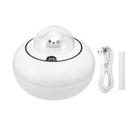 Mini humidificador Linda escultura de gato Desktop de escritorio tranquilo de escritorio para la oficina domiciliaria USB enchufe en material ABS 267G (Blanco)