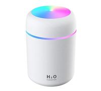 Mini Humidificador pequeño Ultrasónico Portátil 300ml, para Habitación y Bebés - Silencioso, Humidifier Difusor Aromaterapia Mini USB con Luz LED 7 Colores, opción con o sin batería, Ideal Viajes