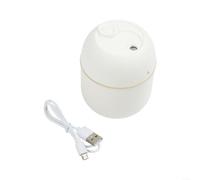 Mini humidificador portátil con gran capacidad, humidificador silencioso de escritorio alimentado por USB para el hogar, oficina, dormitorio, viajes, tanque de agua fácil de llenar (blanco)