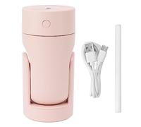 Mini humidificador portátil Humidificador de niebla pequeña y fresca con tecnología de humedad constante inteligente 360 grados Rotación Spray Cargo USB para el escritorio de (Rosa)