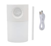 Mini humidificador silencioso, recargable por USB, de niebla fina, portátil, de escritorio, con luz nocturna para el hogar y la oficina, 350 ml. (Blanca)
