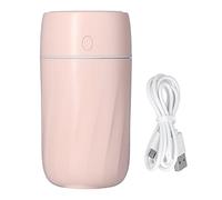 MINI HUMIDIFICADOR USB PORTÁTIL CON LUCES DE COLORES PARA EL COCHE DE OFICINA DEL DORMITORIO EN CASA (Rosa)