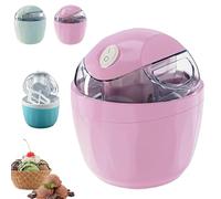 Mini Ice Cream Maker, Electric Personal Gelato & Sorbet Maker Machine, 15-Min Fast Homemade Frozen Yogurt & Dessert, Compact Single Serve Design for Kids, Dorm & Small Kitchen (Pink)