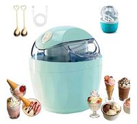 Mini Ice Cream Maker Machine,500ml Electric Sorbet & Frozen Yoghurt Maker, Homemade Gelato in 15-30 Minutes,One-Touch Automatic Operation,Compact Design for Kids & Family Home Kitchen (Green)