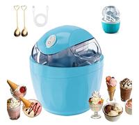 Mini Ice Cream Maker Machine,500ml Electric Sorbet & Frozen Yoghurt Maker, Homemade Gelato in 15-30 Minutes,One-Touch Automatic Operation,Compact Design for Kids & Family Home Kitchen (Blue)