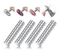Mini imanes, 40 imanes para cortaúñas, fuerte y pequeño, redondo, mini imán para nevera para decoración de uñas de ojo de gato, oficina, hogar, uso en salón