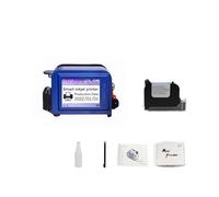 Mini impresora de inyección de tinta Impresora de mano de 12,7 mm, pequeña máquina de codificación de inyección de tinta portátil, Mark Cap Text Mini 28 idiomas altura de impresión ajustable(Set of bl