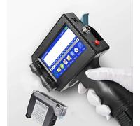 Mini impresora de inyección de tinta portátil, pistola de inyección de tinta de 2-24,5 cm con pantalla táctil LED de 4,3 pulgadas, cartucho de tinta de secado rápido for 25 idiomas/etiqueta/fecha de