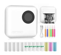 Mini Impresora para Movil, Impresora Fotográfica,Portátil Mini Impresora Bluetooth Impresora Termica, BT Inalámbrico Impresora Térmica, para Movil Impresora Fotos Movil, para Lista Fotos Nota (blanco)