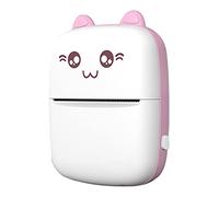 Mini impresora térmica, 200DPI inalámbrica Bluetooth impresora de fotos móvil, impresora rápida portátil con papel de impresión para notas fotográficas, diario de estudio, diversión de trabajo (rosa)