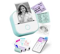 Mini Impresora Termica - Impresora Pegatinas Autoadhesivas T02 Impresora Portátil Sin Tinta Bolsillo Bluetooth Impresora Fotos Movil para el Aprendizaje, Notas de Estudio, Diagrama Anatómico, Fotos