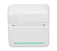 Mini Impresora Térmica, Impresora Térmica Portátil de Impresión HD Reconocimiento Preciso Resolución de 200 PPP con 1 Rollo de Papel para Asistencia de Aprendizaje (Blanco Verde)