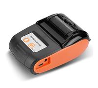 Mini Impresora térmica portátil inalámbrica de Recibos con Bluetooth,Impresora térmica de Billetes de 58 mm,impresoras de Calentamiento Directo,Bluetooth 4.0/Android/iOS/Windows.(Naranja)