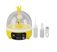 Mini Incubadora de Huevos Control Automático de Temperatura Vela Digital Máquina para Incubar Aves de Corral para Pollos Patos Palomas Hogar Escuela Espuma ABS 7W 4 Huevos (Torneado Manual)