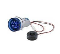 Mini indicador de pantalla digital redondo, mini redondo con un amplio rango de medición, por lo que esta será una opción. La lectura es clara, está bien hecho (azul)