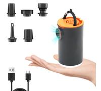 Mini Inflador Eléctrico, 3en1 Hinchador Eléctrica Portátil con 5 Boquellas