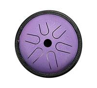 Mini instrumento de percusión portátil de 6 tonos, 5.5 pulgadas, de acero, para relajación, meditación, música, mente, con bolsa y mazos, para viajes, lavanda