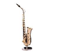 Mini Instrumento Musical Adornos De Metal En Miniatura para Saxofón Tenor Adornos Hechos A Mano(14 cm)