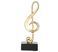 Mini Instrumento Musical Estatua De Nota Musical Escultura Dorada De Resina Adornos Con Símbolos Decoración Para Sala De Piano Y Oficina