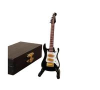 Mini Instrumento Musical Mini Guitarra Modelo En Miniatura Modelo De Guitarra Eléctrica Mini Ukelele De Madera Personalizado Adornos De Instrumentos Musicales De Bajo(10cm N)