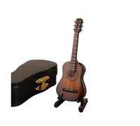 Mini Instrumento Musical Mini Guitarra Modelo En Miniatura Modelo De Guitarra Eléctrica Mini Ukelele De Madera Personalizado Adornos De Instrumentos Musicales De Bajo(10cm G)