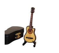 Mini Instrumento Musical Mini Guitarra Modelo En Miniatura Modelo De Guitarra Eléctrica Mini Ukelele De Madera Personalizado Adornos De Instrumentos Musicales De Bajo(10cm J)