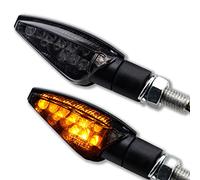 Mini intermitente LED universal para moto Toledo Teo, negro, tintado, certificado E