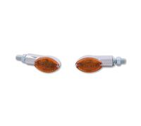 Mini-intermitentes Highsider SMART Cateye homologadas, cromo, naranja 12V