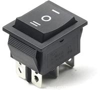 Mini interruptor basculante de encendido/apagado for barco, 1 pieza, for barco a motor, 3 posiciones, 6 pines, botón pulsador con bloqueo y luz KCD4, 16 A, 250 V CA/20 A, 125 V CA, encendido/apagado/e