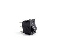 Mini interruptor basculante de encendido/apagado for barco, 5 unidades, KCD1, pulsador, 6 A-10 A, 250 V, KCD1-101, 2 pines, 3 pines, a presión, encendido/apagado, 21 x 15 mm, negro, rojo y blanco.(Bla