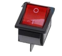 Mini interruptor basculante de encendido y apagado for barco, 1 unidad, bloqueo de alimentación, 4 pines, DPST con luz, 16 A, 250 V CA, 20 A, 125 V CA, KCD2(Red)