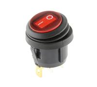 Mini interruptor basculante redondo impermeable KCD1, encendido/apagado, 3 pines, 6 A 250 V CA/10 A 125 V CA.(3P red)