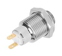 Mini interruptor de botón pulsador de 10 mm, interruptor momentáneo de botón pulsador de metal de acero inoxidable, corrosión, a prueba de óxido, para control de acceso, puesta en marcha de